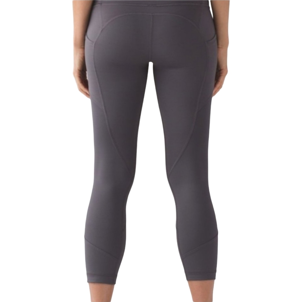 Lululemon All The Right Places Crop II (23") Dark Carbon Size 6 - Picture 5 of 10